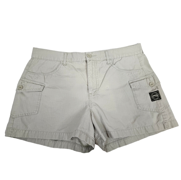 Lei Light Khaki Ripstop Cargo Utility Shorts Size 9 Juniors L7 - Picture 2 of 15